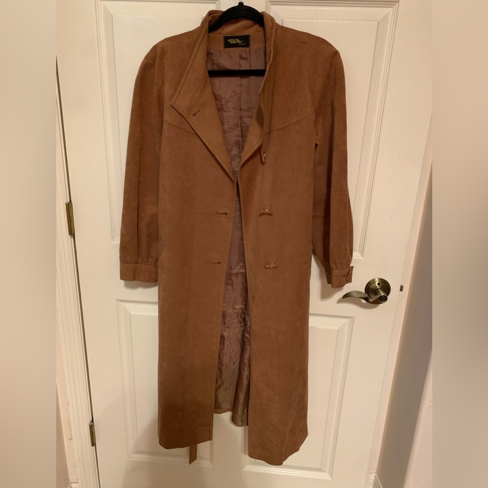 Ultra suede trench coat